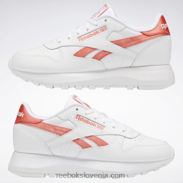 Reebok klasični usnjeni ženski čevlji sp R22JR290 ftwr bel/poloranžen flare