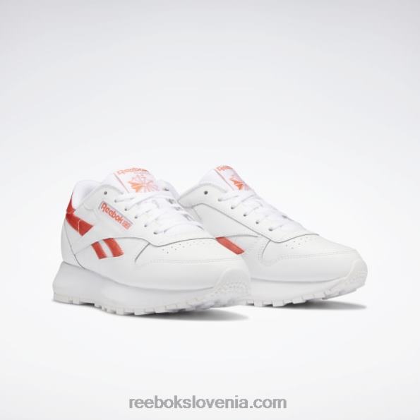 Reebok klasični usnjeni ženski čevlji sp R22JR290 ftwr bel/poloranžen flare