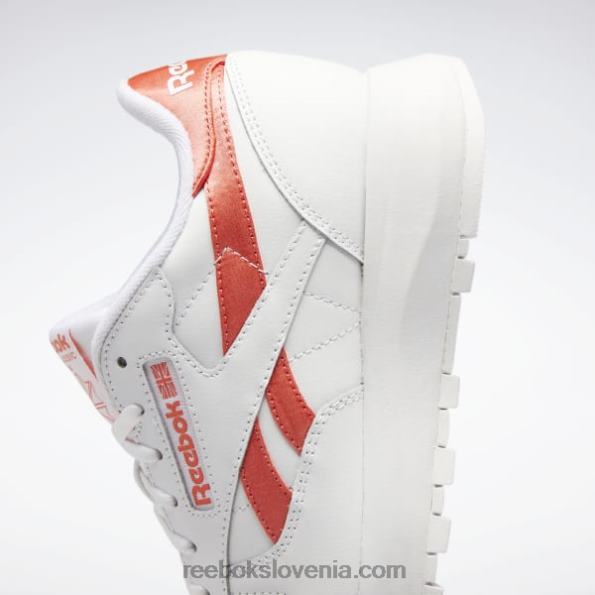 Reebok klasični usnjeni ženski čevlji sp R22JR290 ftwr bel/poloranžen flare