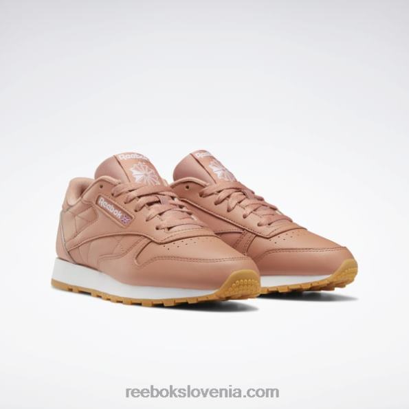 Reebok klasični usnjeni čevlji R22JR420 canyon coral mel/ftwr white ženske
