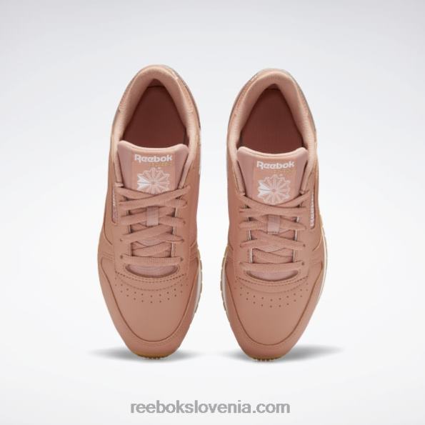 Reebok klasični usnjeni čevlji R22JR420 canyon coral mel/ftwr white ženske