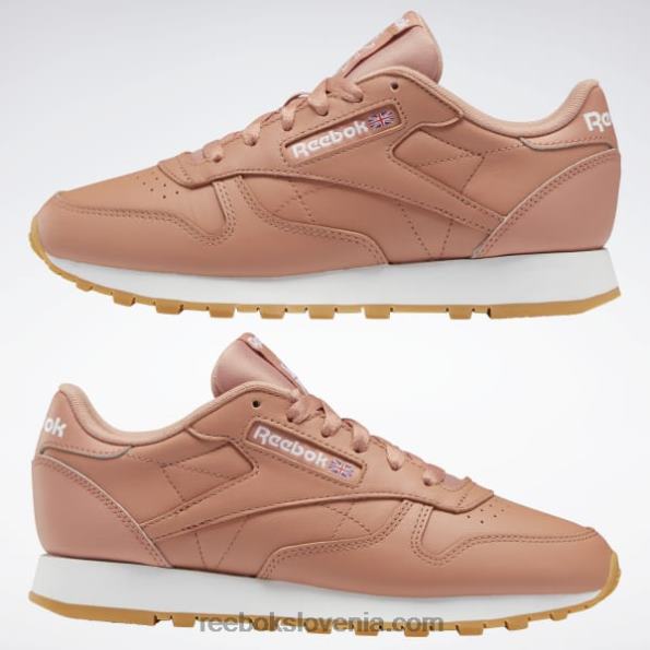 Reebok klasični usnjeni čevlji R22JR420 canyon coral mel/ftwr white ženske