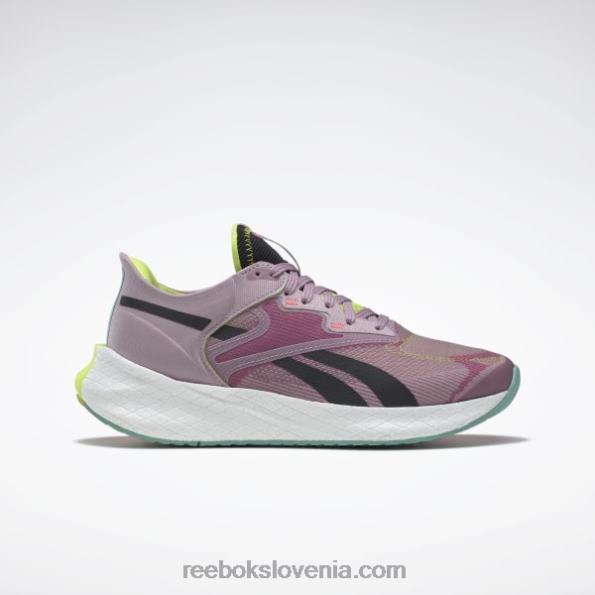 Reebok ženski tekaški copati floatride energy symmetros 2 R22JR181 prepojena lila/kislo rumena/polklasična modrozelena