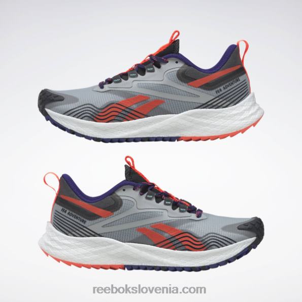 Reebok floatride energy 4 adventure ženski tekaški copati R22JR324 čisto siva 3/jedro črna/oranžna flare