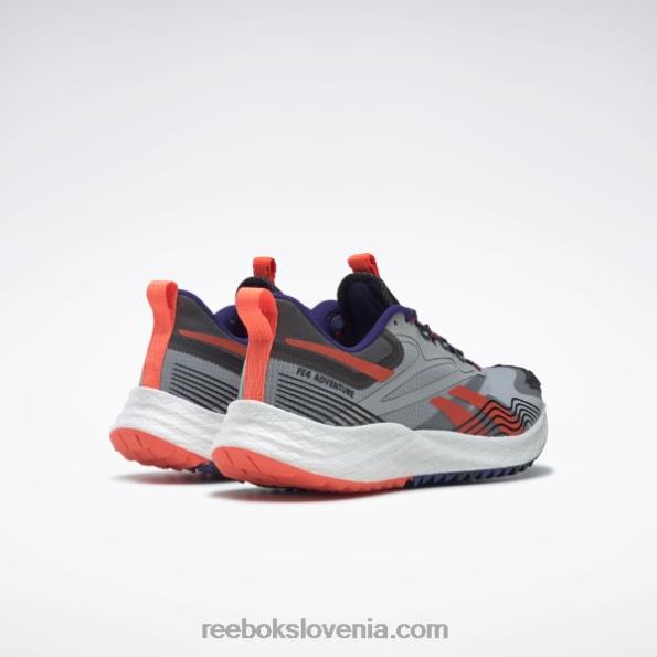 Reebok floatride energy 4 adventure ženski tekaški copati R22JR324 čisto siva 3/jedro črna/oranžna flare