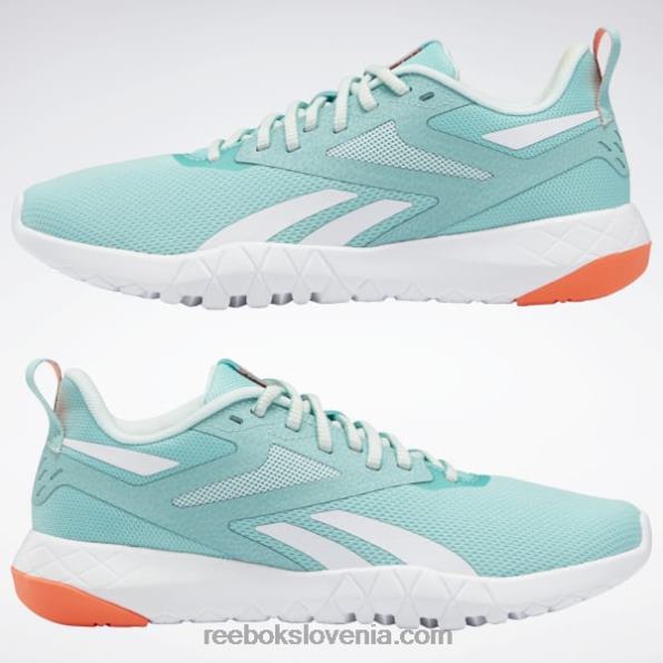 Reebok ženski copati flexagon force 4 R22JR398 pol klasična modrozelena/meglica/oranžna