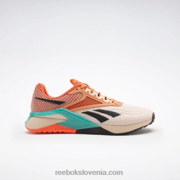 Reebok nano x2 ženski copati za trening R22JR19 soft ecru/coral court s23-r/classic teal