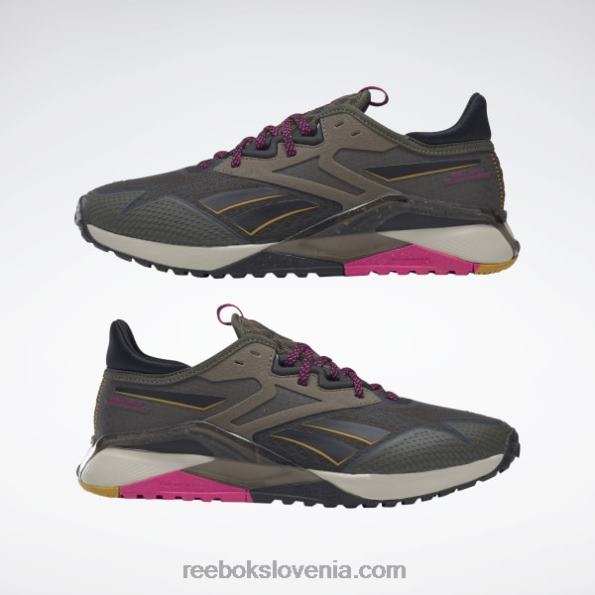 Reebok nano x2 tr adventure ženski copati R22JR162 vojaško zelena/jedro črna/ponosno roza