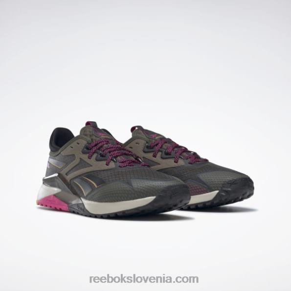 Reebok nano x2 tr adventure ženski copati R22JR162 vojaško zelena/jedro črna/ponosno roza