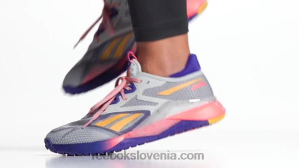 Reebok nano x2 tr adventure ženski copati R22JR328 čista siva 3/krepko vijolična/oranžna flare