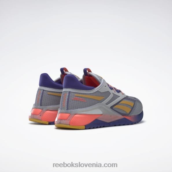 Reebok nano x2 tr adventure ženski copati R22JR328 čista siva 3/krepko vijolična/oranžna flare