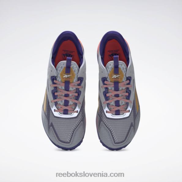 Reebok nano x2 tr adventure ženski copati R22JR328 čista siva 3/krepko vijolična/oranžna flare