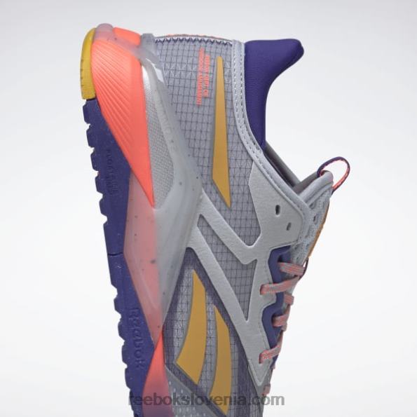 Reebok nano x2 tr adventure ženski copati R22JR328 čista siva 3/krepko vijolična/oranžna flare