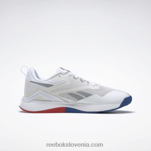 Reebok nanoflex tr 2.0 ženski copati za trening R22JR183 ftwr bela/vektorsko modra/vektorsko rdeča