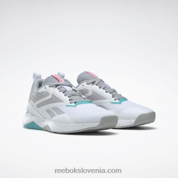 Reebok nanoflex tr 2.0 ženski copati za trening R22JR90 čisto siva 3/ftwr bela/klasično modrozelena