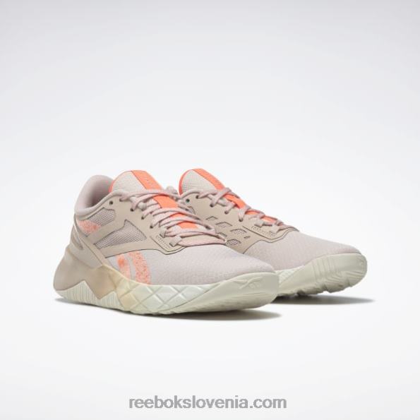 Reebok nanoflex tr ženski copati za trening R22JR297 mehka ekru/kanjon koralna/oranžna flare
