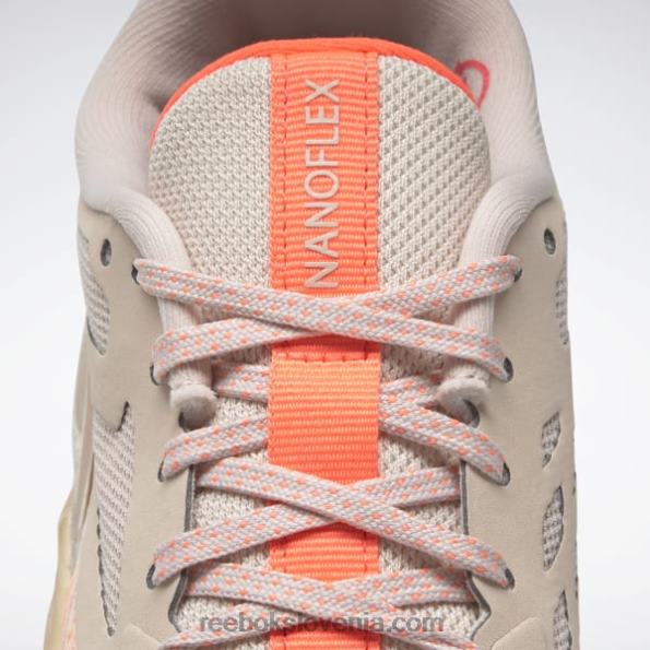 Reebok nanoflex tr ženski copati za trening R22JR297 mehka ekru/kanjon koralna/oranžna flare