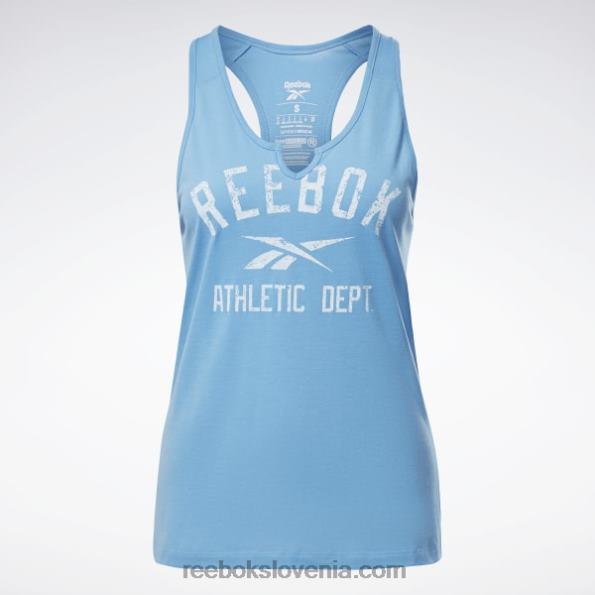 Reebok brezrokavnik z velikim logotipom, pripravljen za vadbo R22JR846 bistveno modra ženske