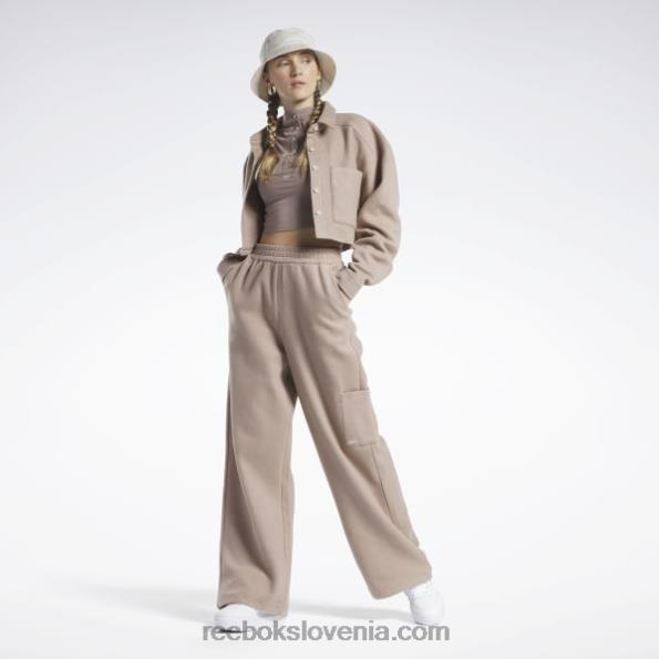 Reebok klasična skrajšana majica brez rokavov iz džersija R22JR748 taupe ženske