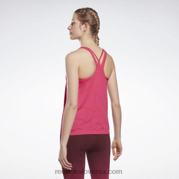 Reebok združuje fitnes perforiran brezrokavnik R22JR988 pursuit roza ženske