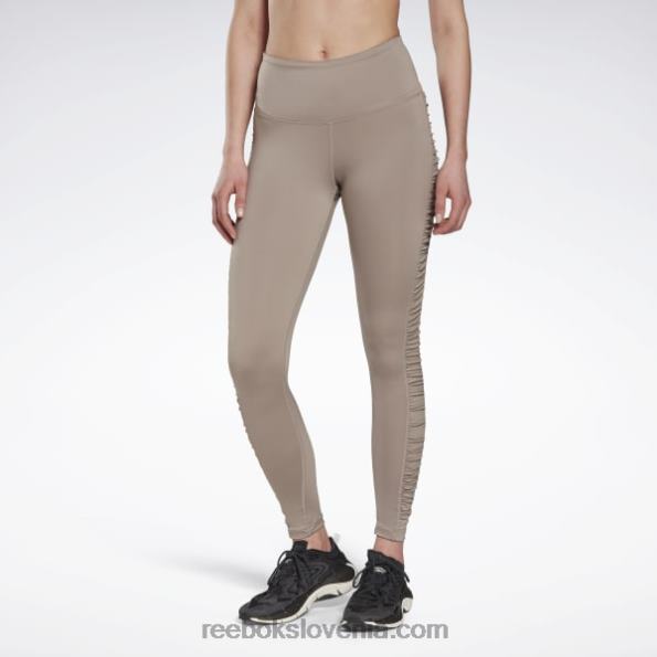 Reebok drzne hlačne nogavice z visokim pasom R22JR892 balvansko siva ženske