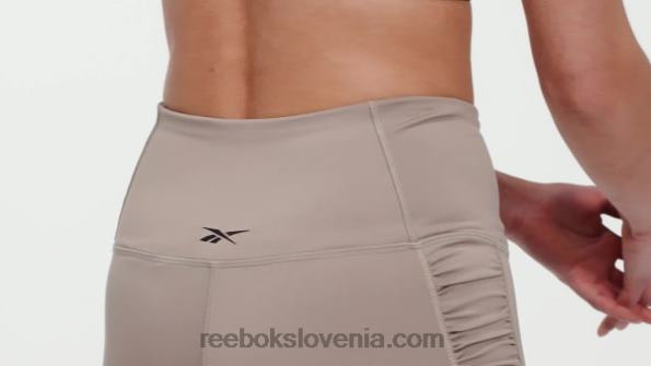 Reebok drzne hlačne nogavice z visokim pasom R22JR892 balvansko siva ženske