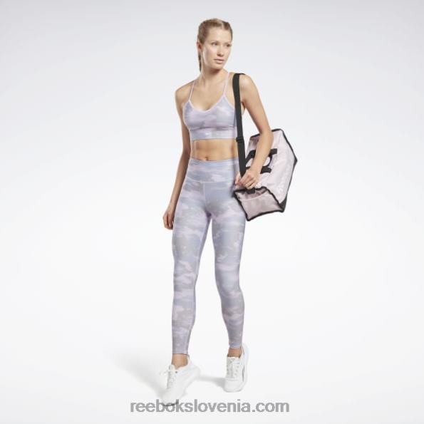 Reebok hlačne nogavice s kamuflažnim potiskom, pripravljene za vadbo R22JR480 vijolična meglica ženske
