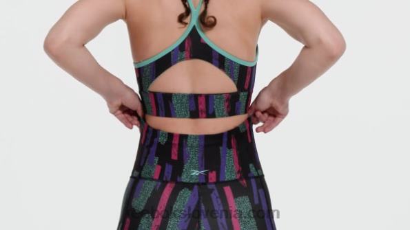 Reebok hlačne nogavice s potiskom myt allover R22JR539 pol ponosno roza ženske