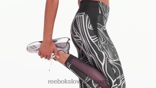 Reebok lux izvedba srednje dolgih naravnih nogavic R22JR852 Črna ženske