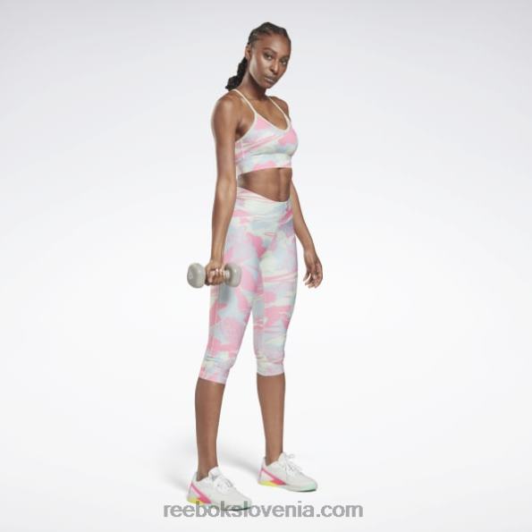 Reebok tiskani kapri, pripravljen za vadbo R22JR506 svetlobni žajbelj