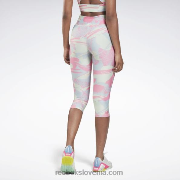 Reebok tiskani kapri, pripravljen za vadbo R22JR506 svetlobni žajbelj
