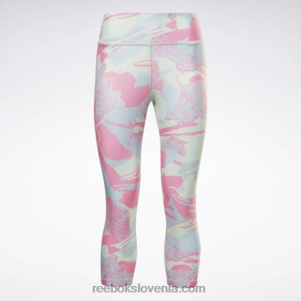 Reebok tiskani kapri, pripravljen za vadbo R22JR506 svetlobni žajbelj