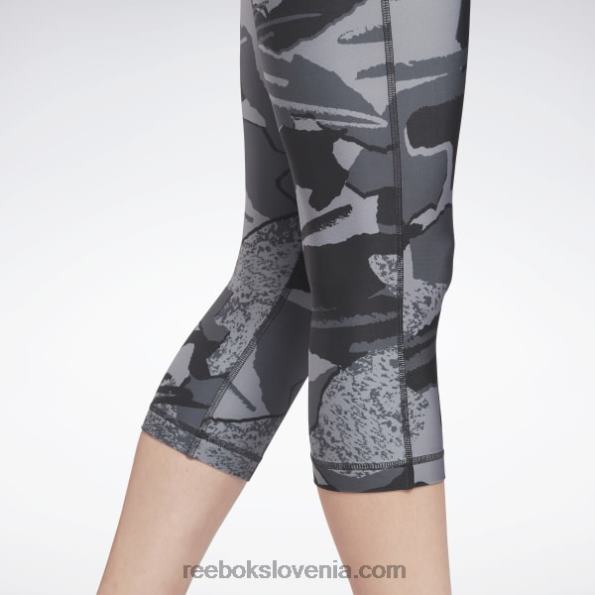 Reebok tiskani kapri, pripravljen za vadbo R22JR961 noč črna