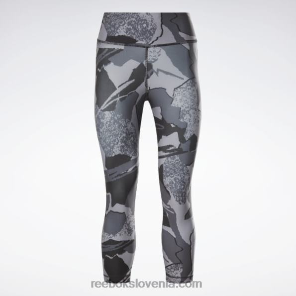 Reebok tiskani kapri, pripravljen za vadbo R22JR961 noč črna