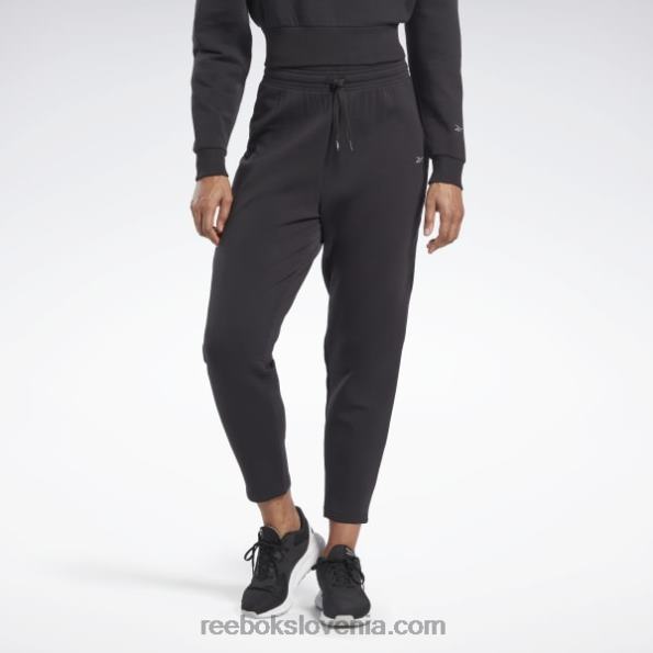 Reebok bombažne pletene hlače Dreamblend R22JR488 Črna ženske