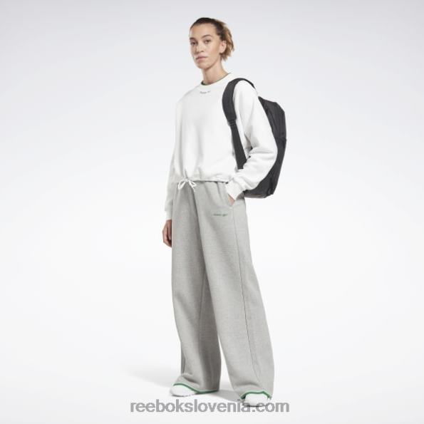 Reebok hlače iz flisa identitete R22JR372 srednje siva vresa ženske