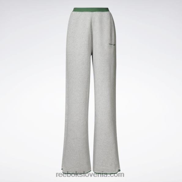 Reebok hlače iz flisa identitete R22JR372 srednje siva vresa ženske