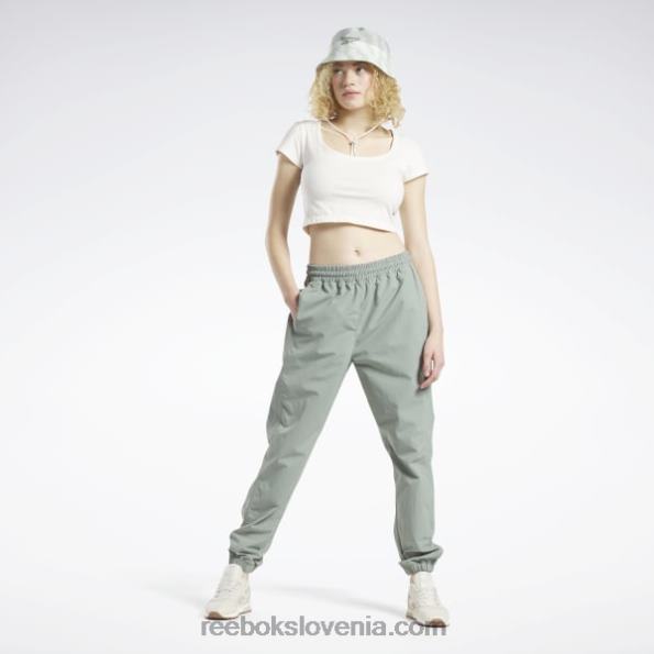 Reebok klasične franšizne trenirke R22JR275 harmonija zelena ženske