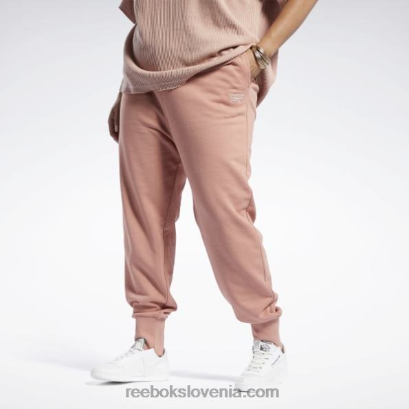 Reebok klasične francoske hlače iz frotirja (večja velikost) R22JR722 kanjonske korale ženske