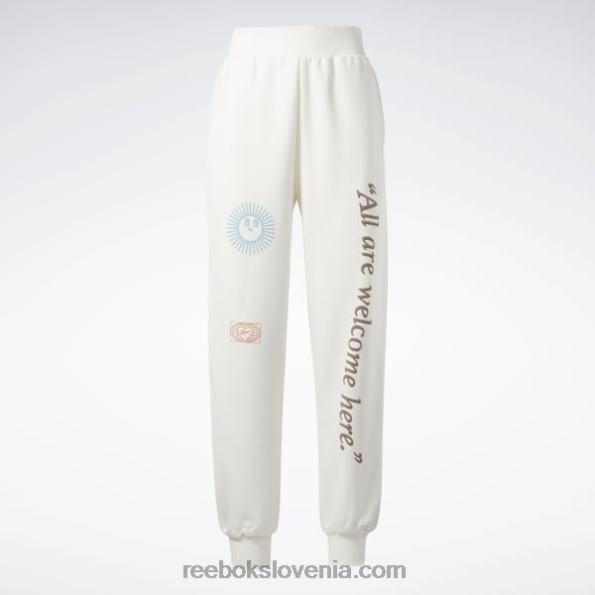 Reebok klasične grafične hlače R22JR687 kreda ženske