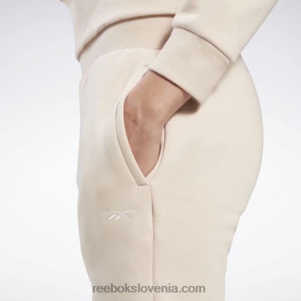 Reebok luksuzne hlače iz flisa R22JR438 mehki ekru ženske