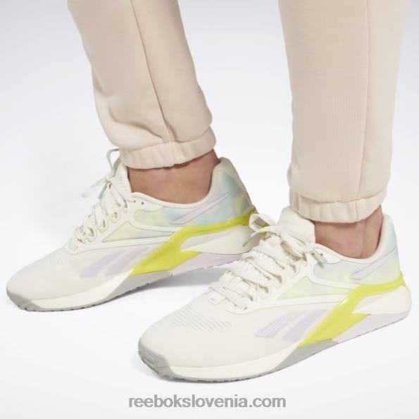 Reebok luksuzne hlače iz flisa R22JR438 mehki ekru ženske