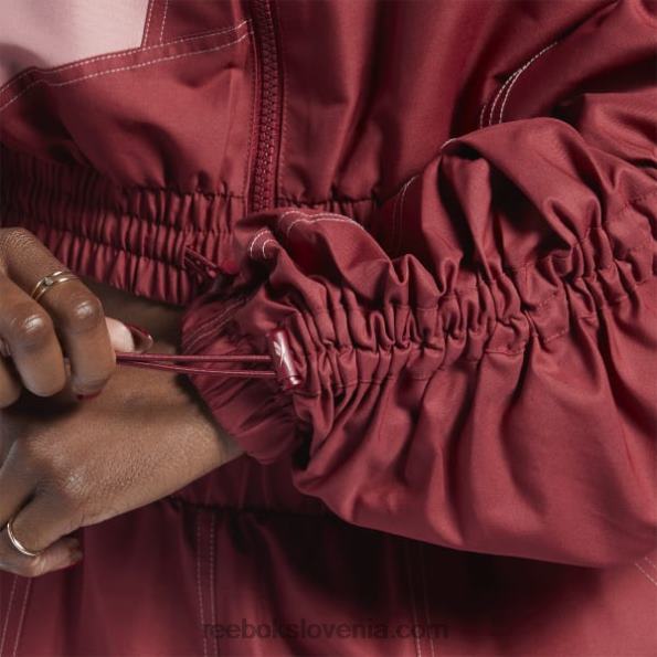 Reebok jakna iz tkanega satena cardi b R22JR70 triatlon rdeča ženske