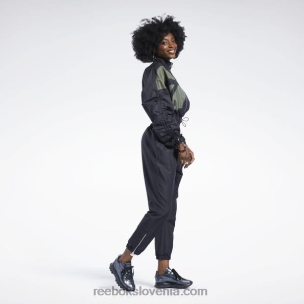 Reebok jakna iz tkanega satena cardi b R22JR937 Črna ženske