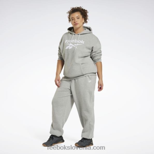 Reebok identity joggerji iz flisa (večja velikost) R22JR647 srednje siva vresa ženske