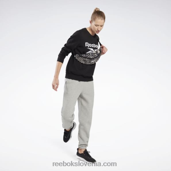 Reebok joggerji iz flisa identitete R22JR358 srednje siva vresa ženske