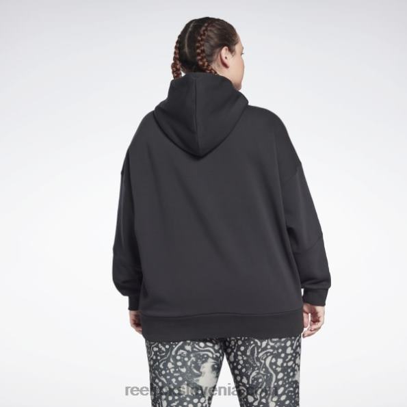 Reebok studio recikliran oversize pulover s kapuco (večja velikost) R22JR509 Črna ženske