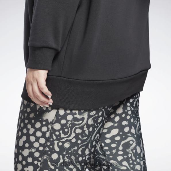 Reebok studio recikliran oversize pulover s kapuco (večja velikost) R22JR509 Črna ženske