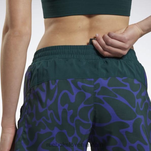 Reebok tekaške hlače s potiskom R22JR596 gozdno zelena ženske