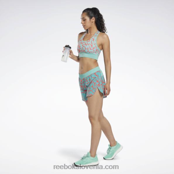 Reebok tekaške hlače s potiskom R22JR704 polklasična teal ženske